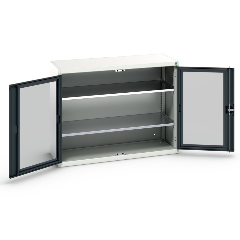 Product image no. 1: bott verso side cabinet with see-through panel, with 2 shelves, WxDxH: 1300 x 550 x 1000 mm