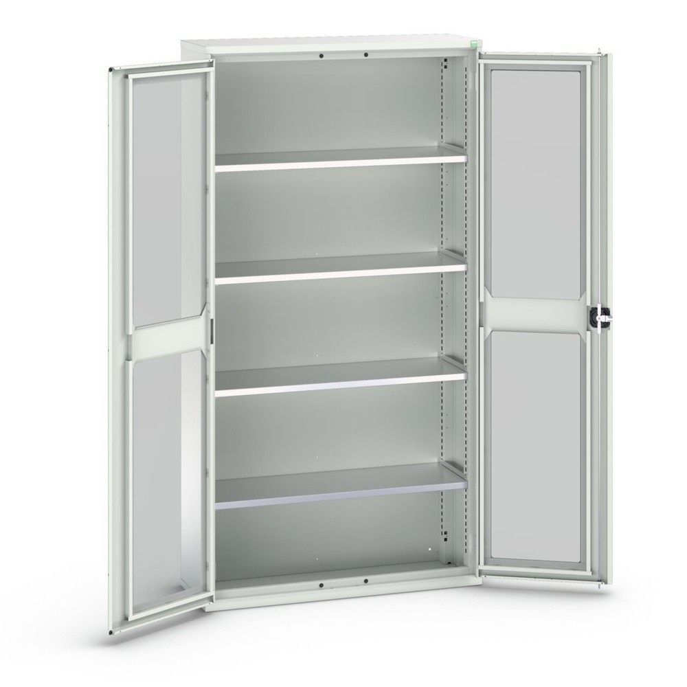 Product image no. 1: bott verso hinged door cabinet with see-through panel, with 4 shelves, WxDxH: 1050 x 350 x 2000 mm