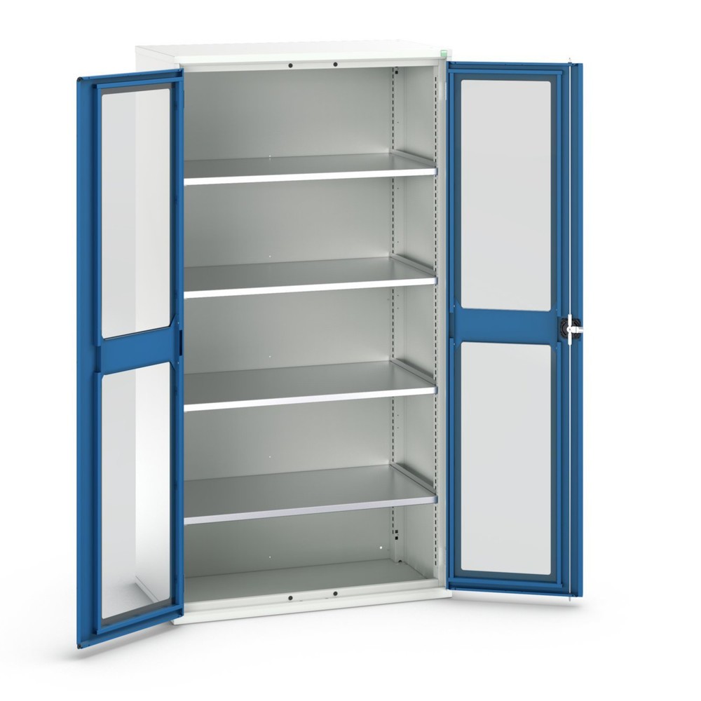Product image no. 1: bott verso hinged door cabinet with see-through panel, with 4 shelves, WxDxH: 1050 x 550 x 2000 mm