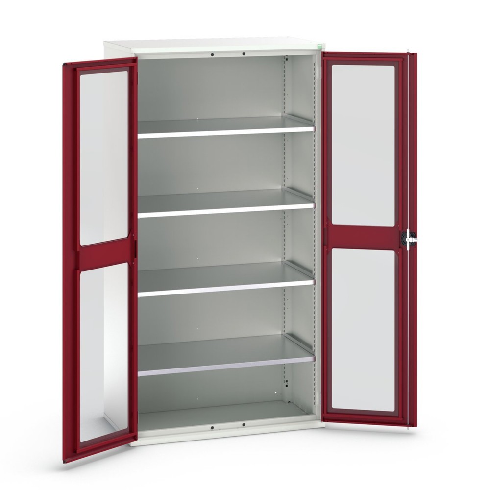Product image no. 1: bott verso hinged door cabinet with see-through panel, with 4 shelves, WxDxH: 1050 x 550 x 2000 mm