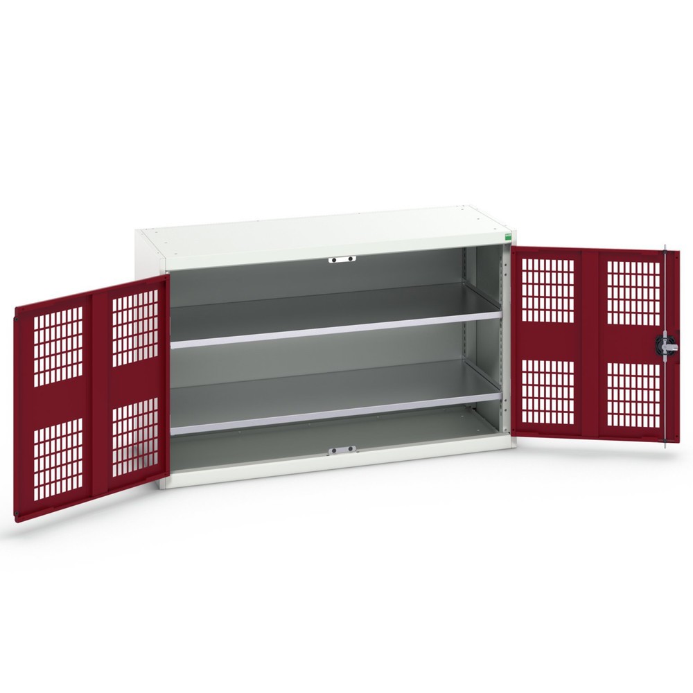 Product image no. 1: bott verso hinged door cabinet with ventilation, with 2 shelves, WxDxH: 1300 x 550 x 800 mm