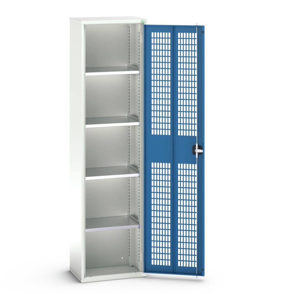 Product image: bott verso hinged door cabinet with ventilation, with 4 shelves, WxDxH: 525 x 350 x 2000 mm
