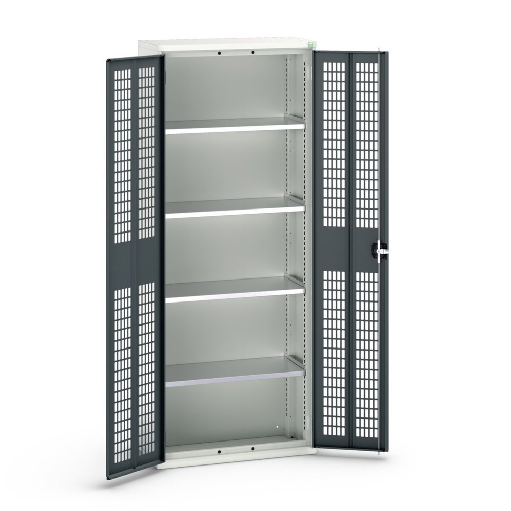 Product image no. 1: bott verso hinged door cabinet with ventilation, with 4 shelves, WxDxH: 800 x 350 x 2000 mm