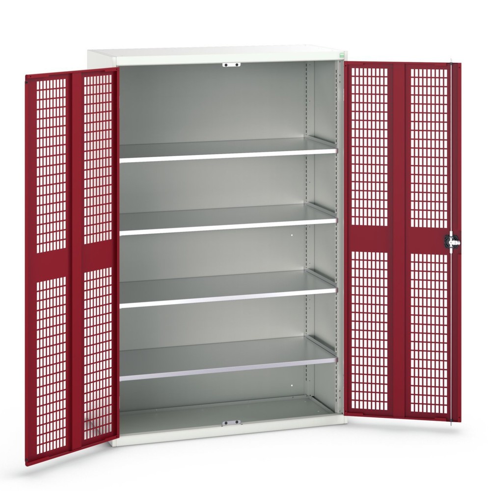 Product image no. 1: bott verso hinged door cabinet with ventilation, with 4 shelves, WxDxH: 1300 x 550 x 2000 mm
