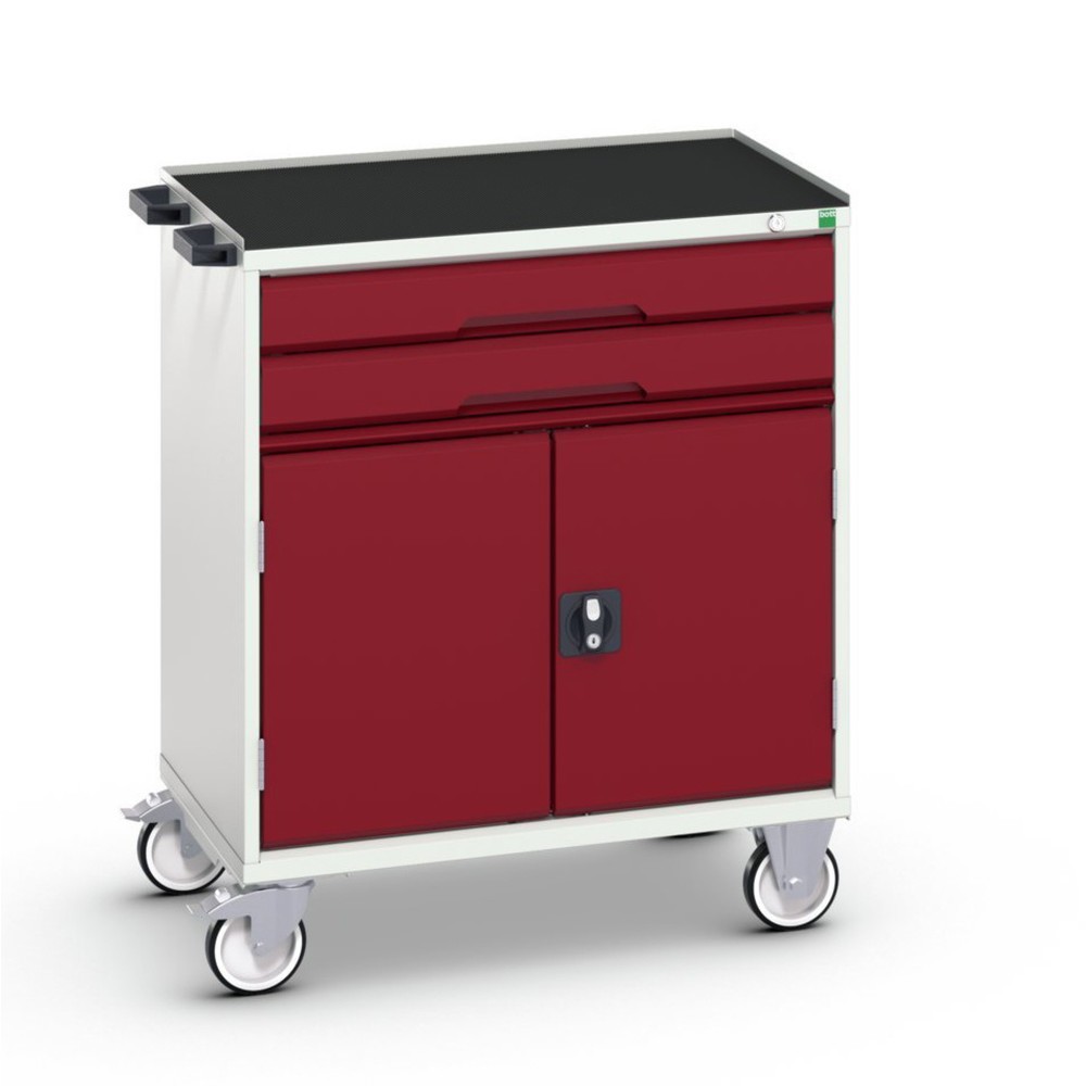Product image no. 1: bott verso mobile drawer cabinet with 2 drawers, door and raised edge