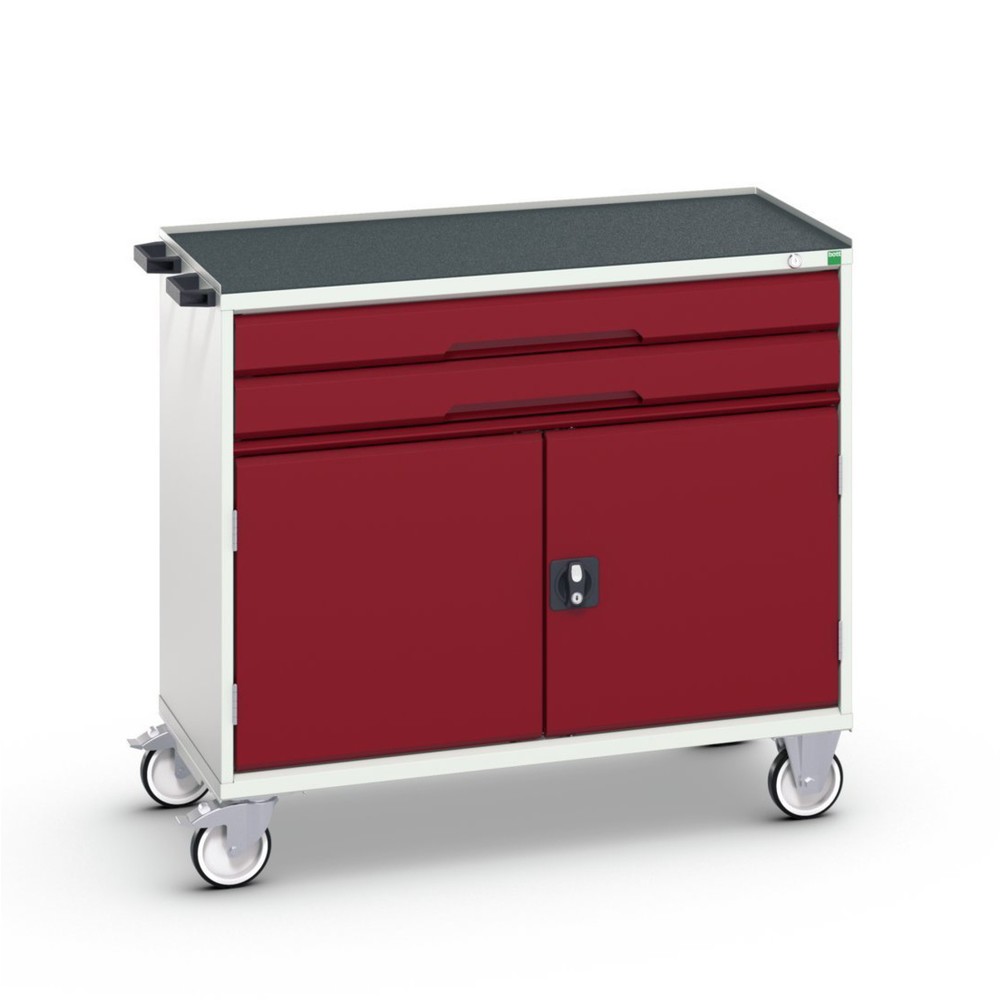 Product image no. 1: bott verso mobile drawer cabinet with 2 drawers, door and raised edge