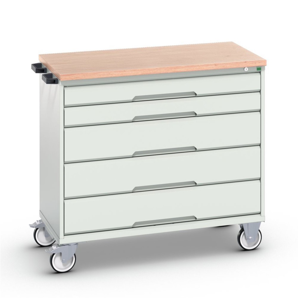 Product image no. 1: bott verso mobile drawer cabinet with 5 drawers and multiplex top