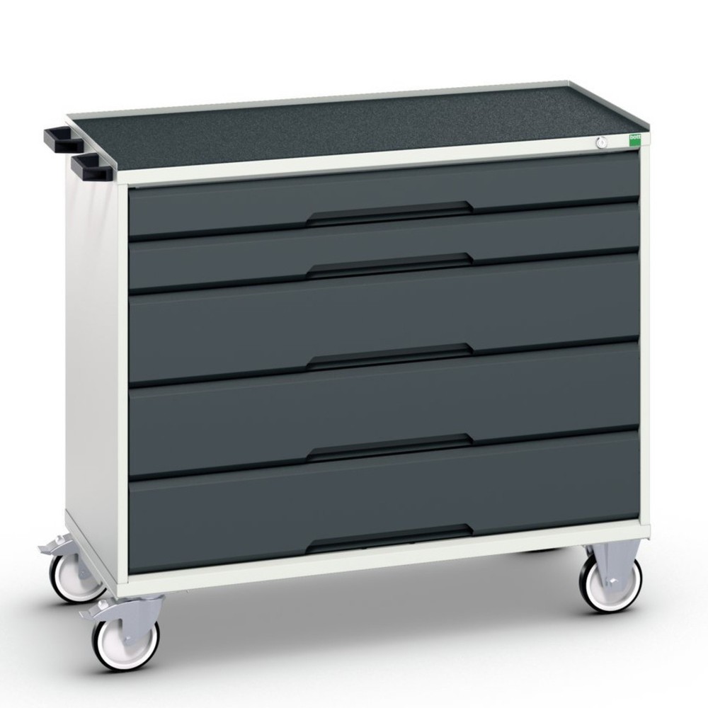 Product image no. 1: bott verso mobile drawer cabinet with 5 drawers and raised edge, WxDxH: 1050 x 550 x 965 mm