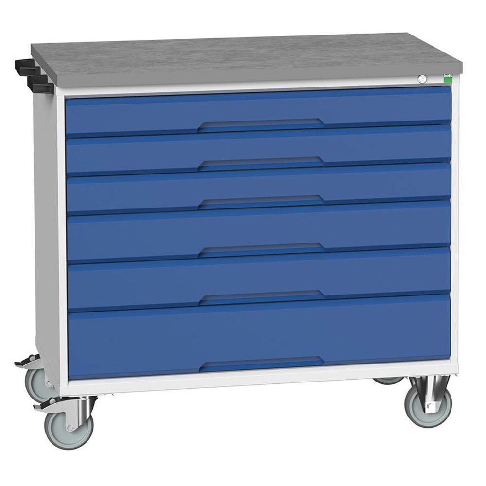 Product image no. 1: bott verso mobile drawer cabinet, with 6 drawers and linoleum top, WxDxH: 1050 x 600 x 980 mm