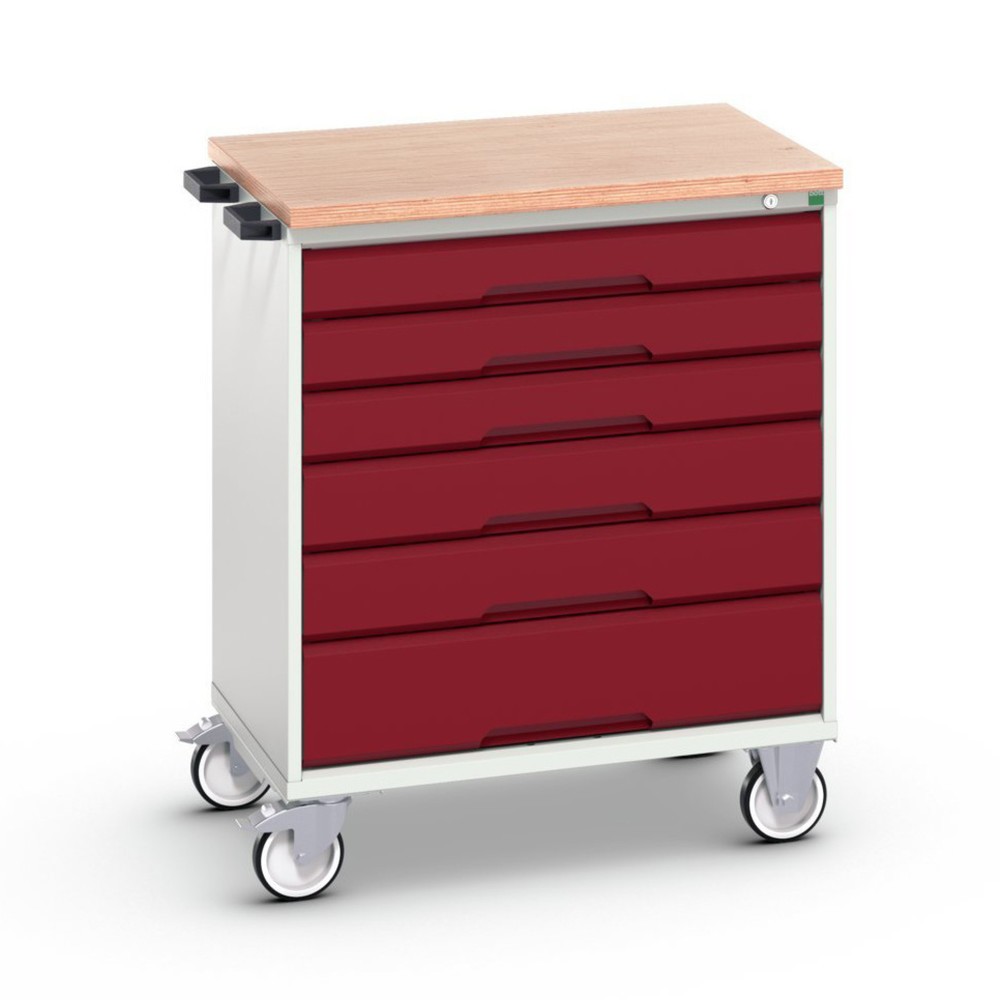 Product image: bott verso mobile drawer cabinet with 6 drawers and multiplex top