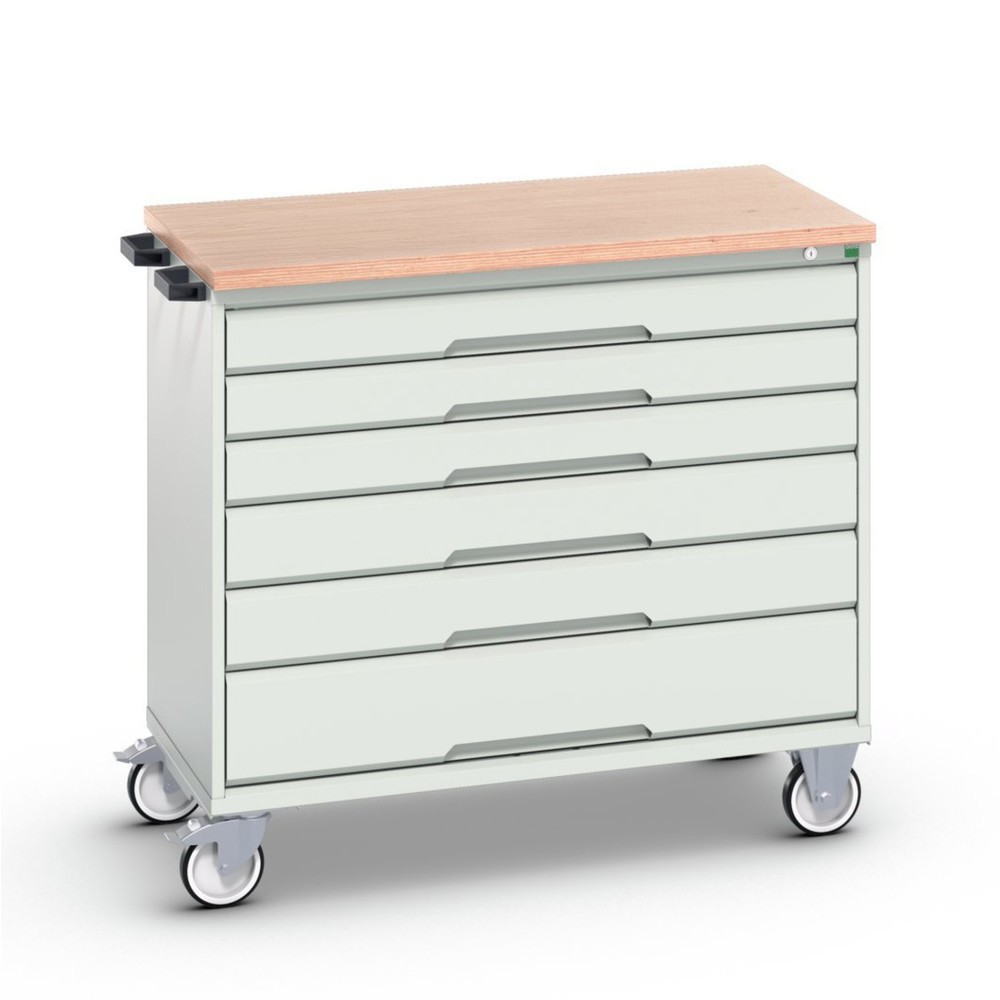 Product image no. 1: bott verso mobile drawer cabinet with 6 drawers and multiplex top