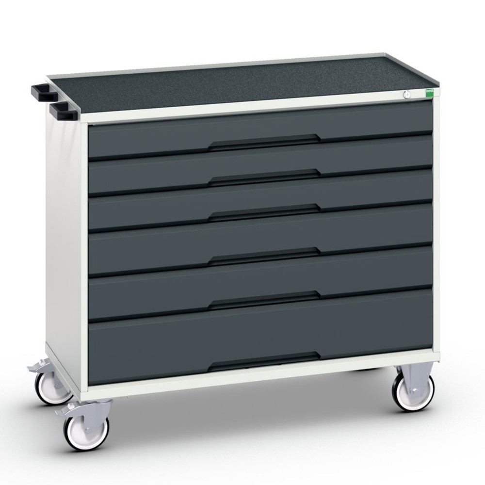Product image no. 1: bott verso mobile drawer cabinet with 6 drawers and raised edge, WxDxH: 1050 x 550 x 965 mm