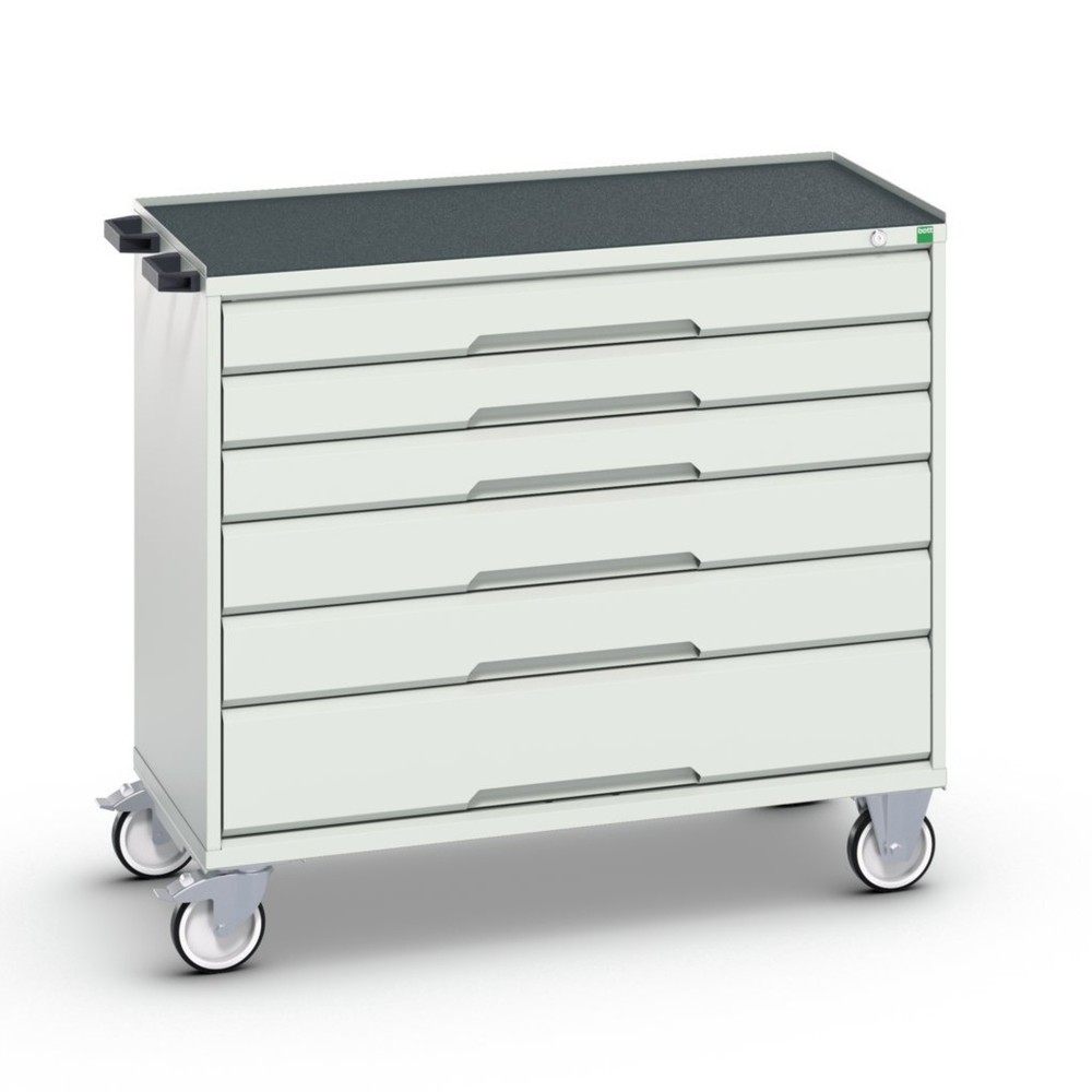 Product image no. 1: bott verso mobile drawer cabinet with 6 drawers and raised edge