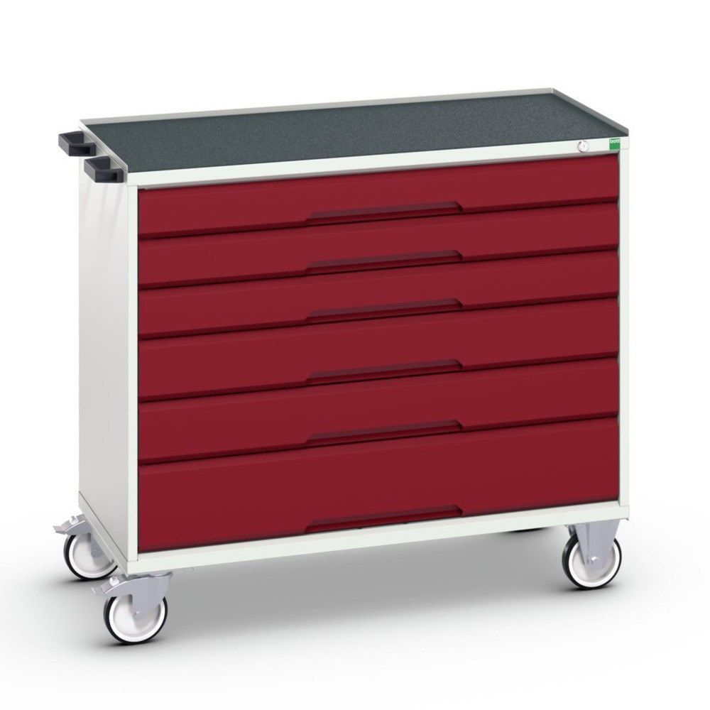 Product image no. 1: bott verso mobile drawer cabinet with 6 drawers and raised edge