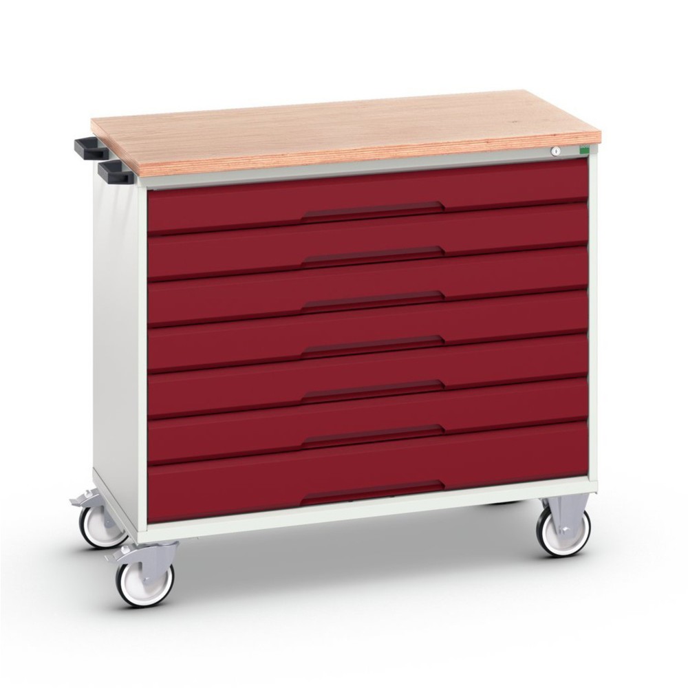 Product image no. 1: bott verso mobile drawer cabinet with 7 drawers and multiplex top