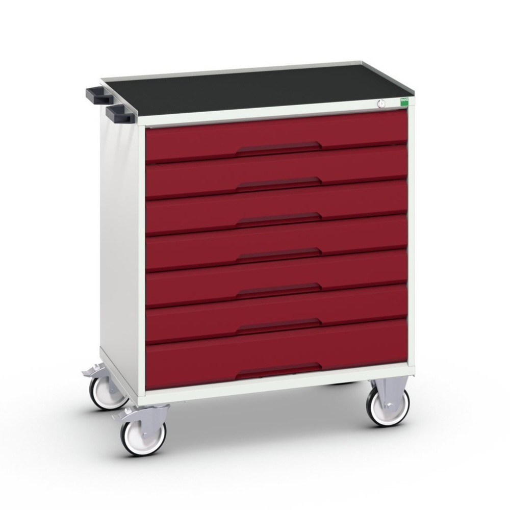 Product image no. 1: bott verso mobile drawer cabinet with 7 drawers and raised edge
