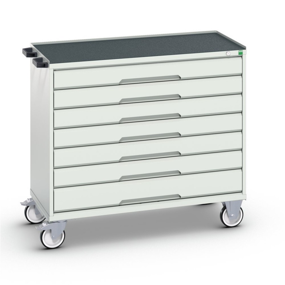 Product image no. 1: bott verso mobile drawer cabinet with 7 drawers and raised edge