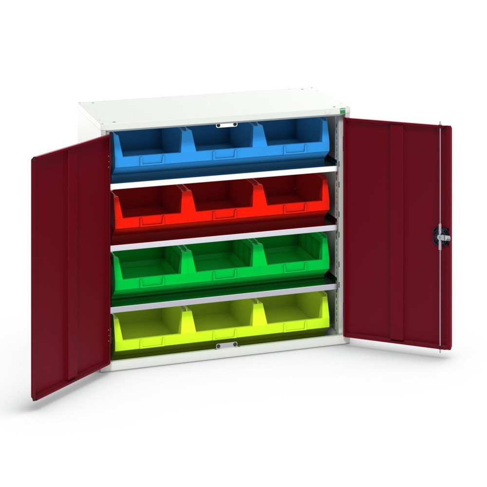 Product image no. 1: bott verso storage cabinet with 3 shelves and 12 storage bins, WxDxH: 1050 x 550 x 1000 mm