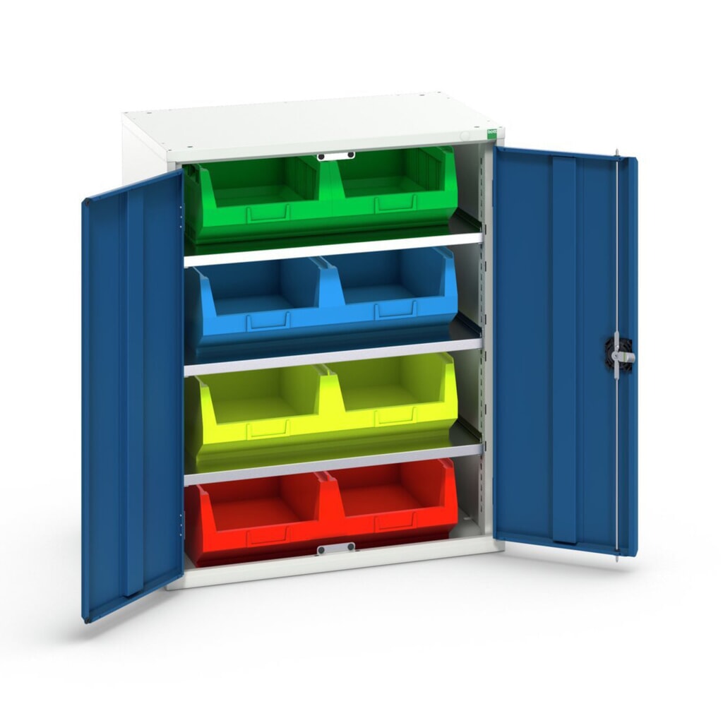 bott verso storage cabinet with 3 shelves and 8 storage bins, WxDxH: 800 x 550 x 1000 mm Product image no. 1: bott verso storage cabinet with 3 shelves and 8 storage bins, WxDxH: 800 x 550 x 1000 mm