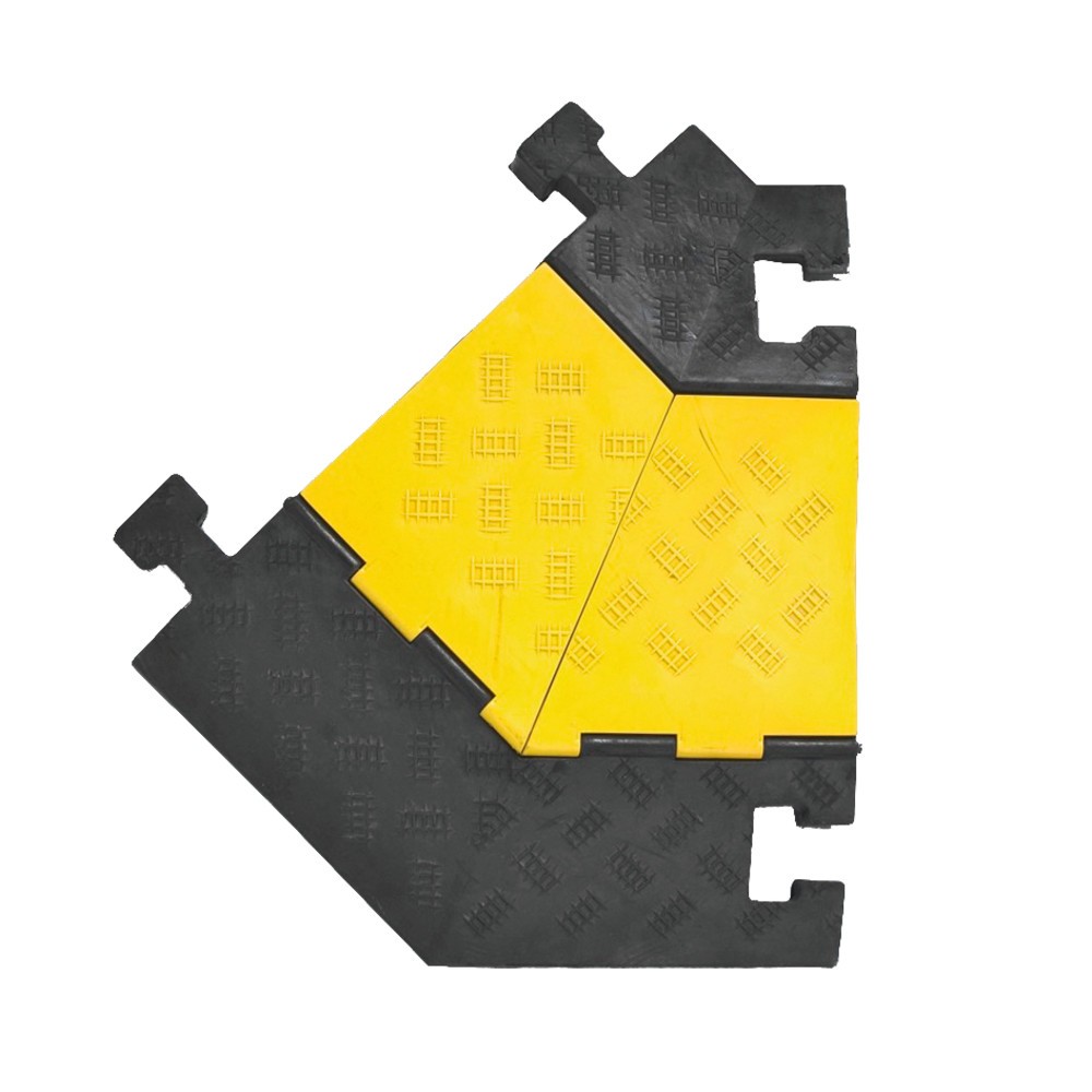 Produktabbildung Nr. 1: Cable bridge, plug-in, angle piece left, black/yellow