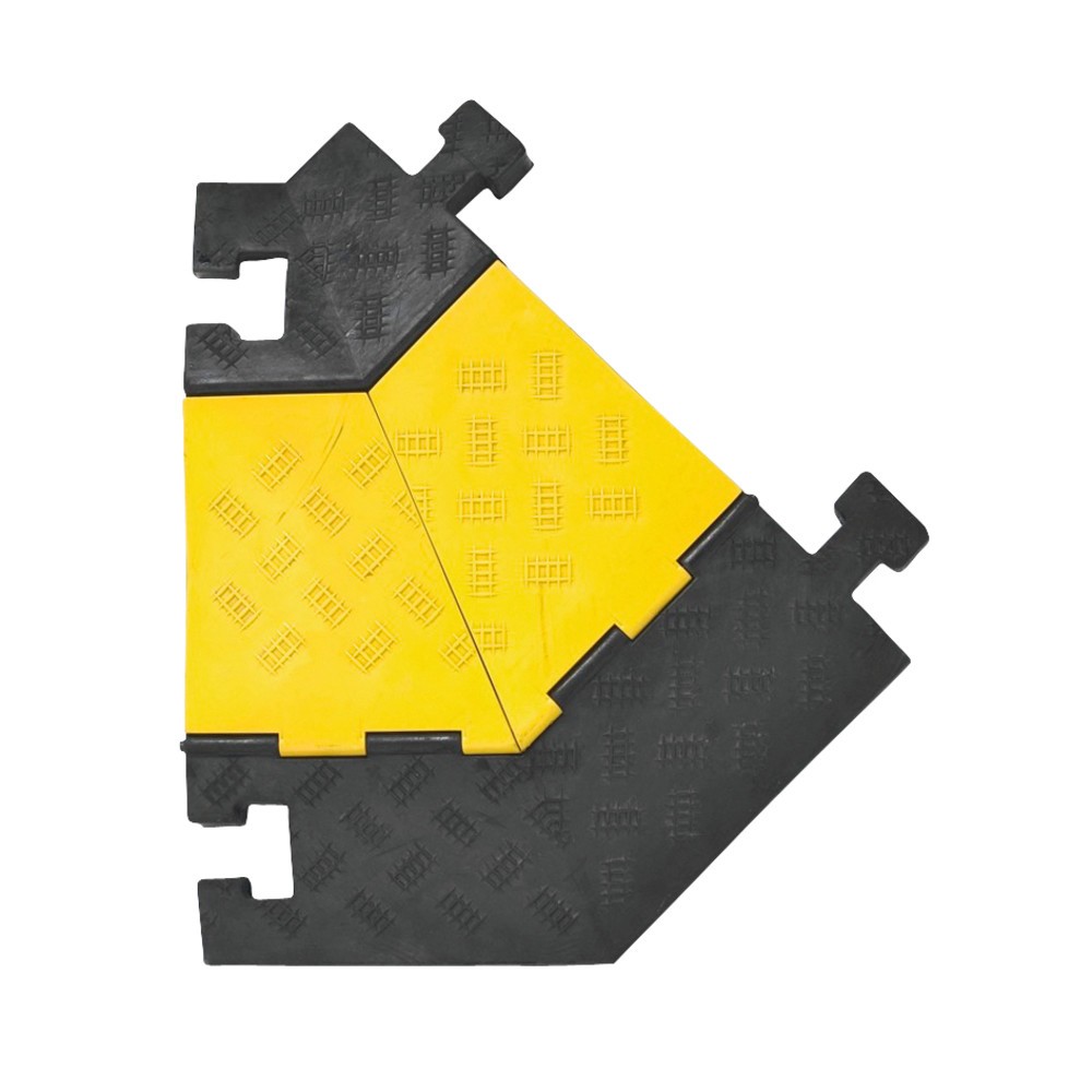 Produktabbildung Nr. 1: Cable bridge, plug-in, angle piece right, black/yellow