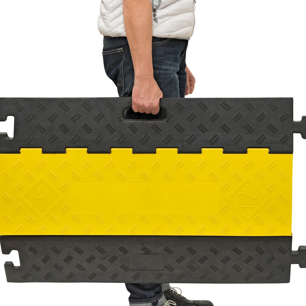 Product image no. 6: Cable bridge with 5 ducts, interconnectable, HxWxD 50 x 900 x 500 mm, black/yellow