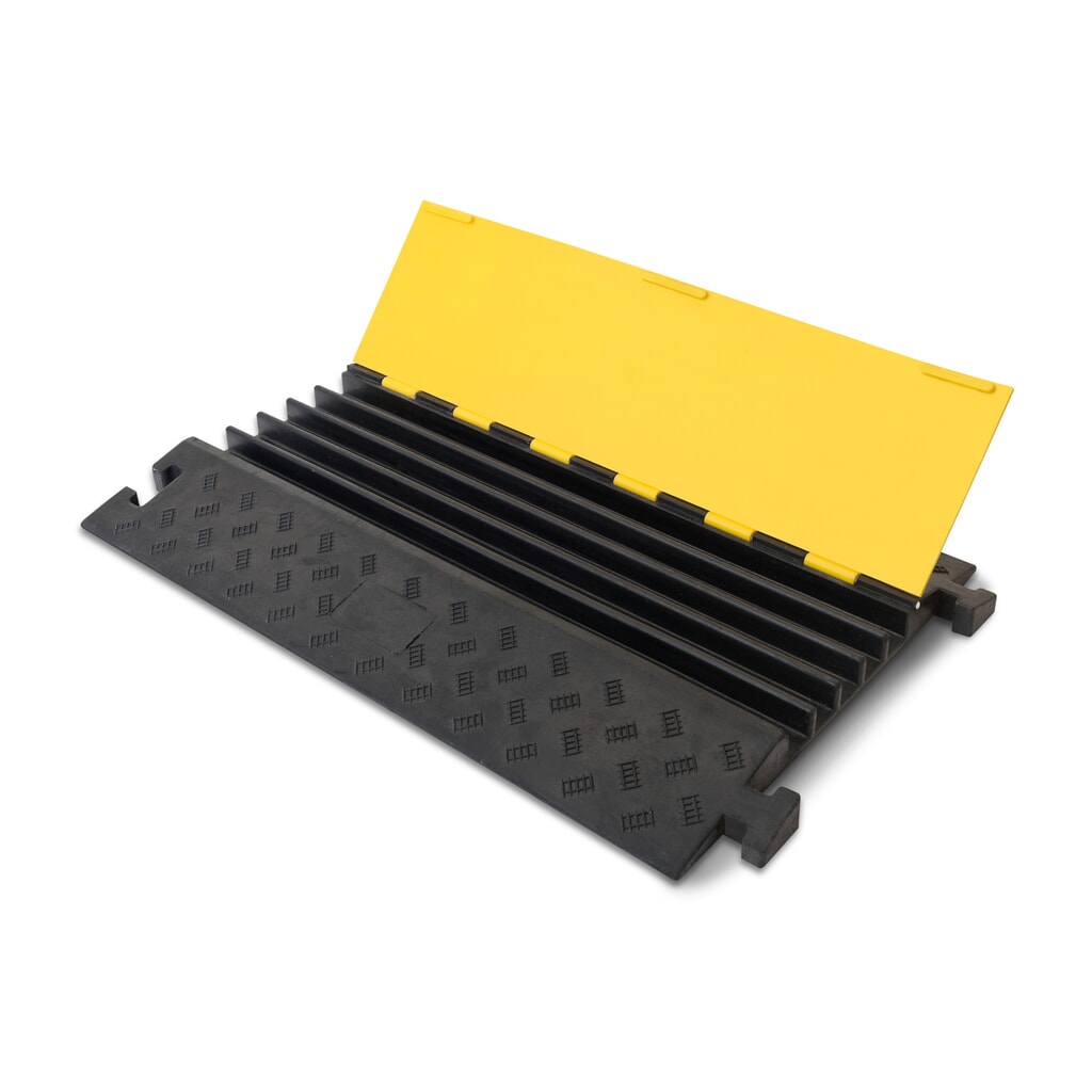 Product image no. 2: Cable bridge with 5 ducts, interconnectable, HxWxD 50 x 900 x 500 mm, black/yellow