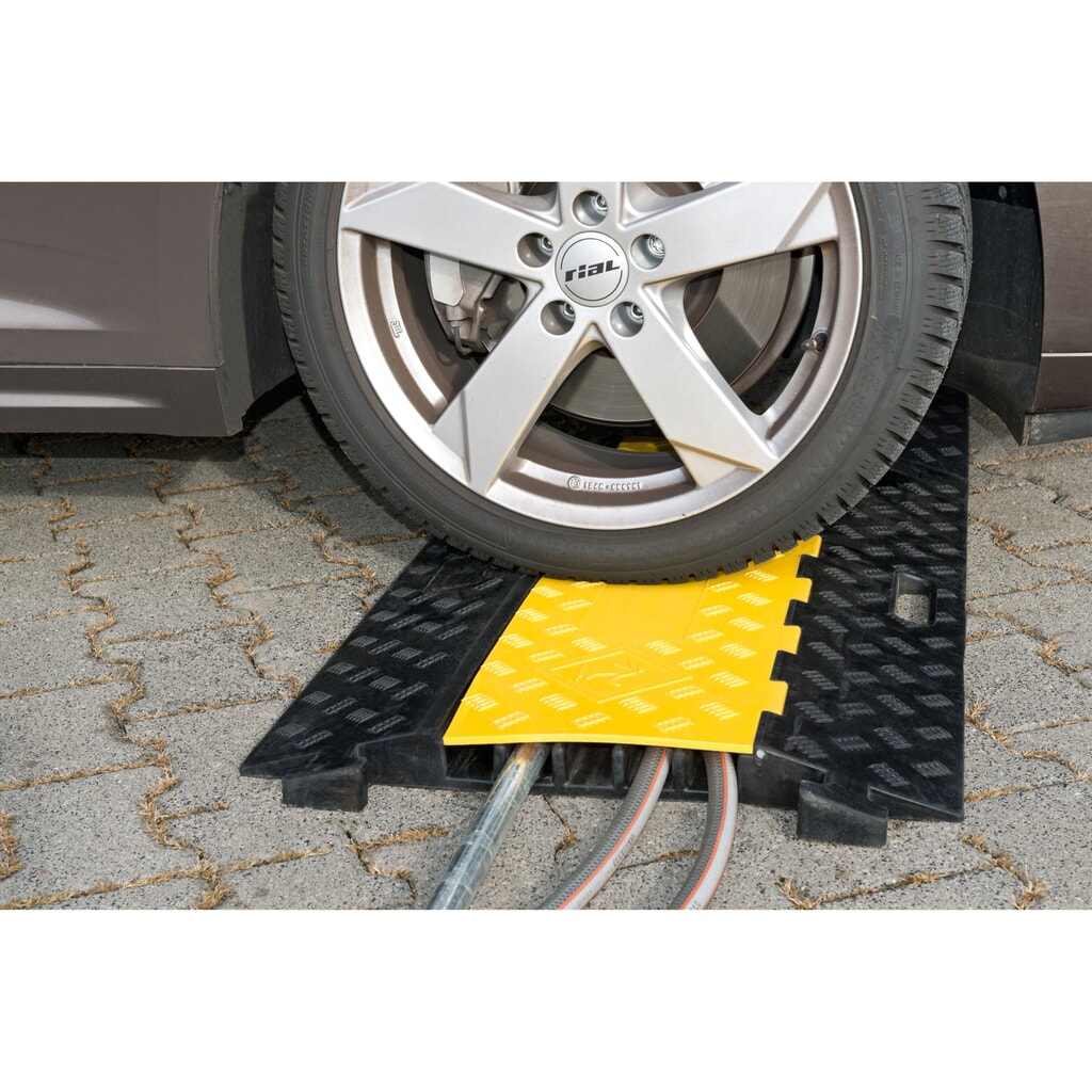 Product image no. 7: Cable bridge with 5 ducts, interconnectable, HxWxD 50 x 900 x 500 mm, black/yellow