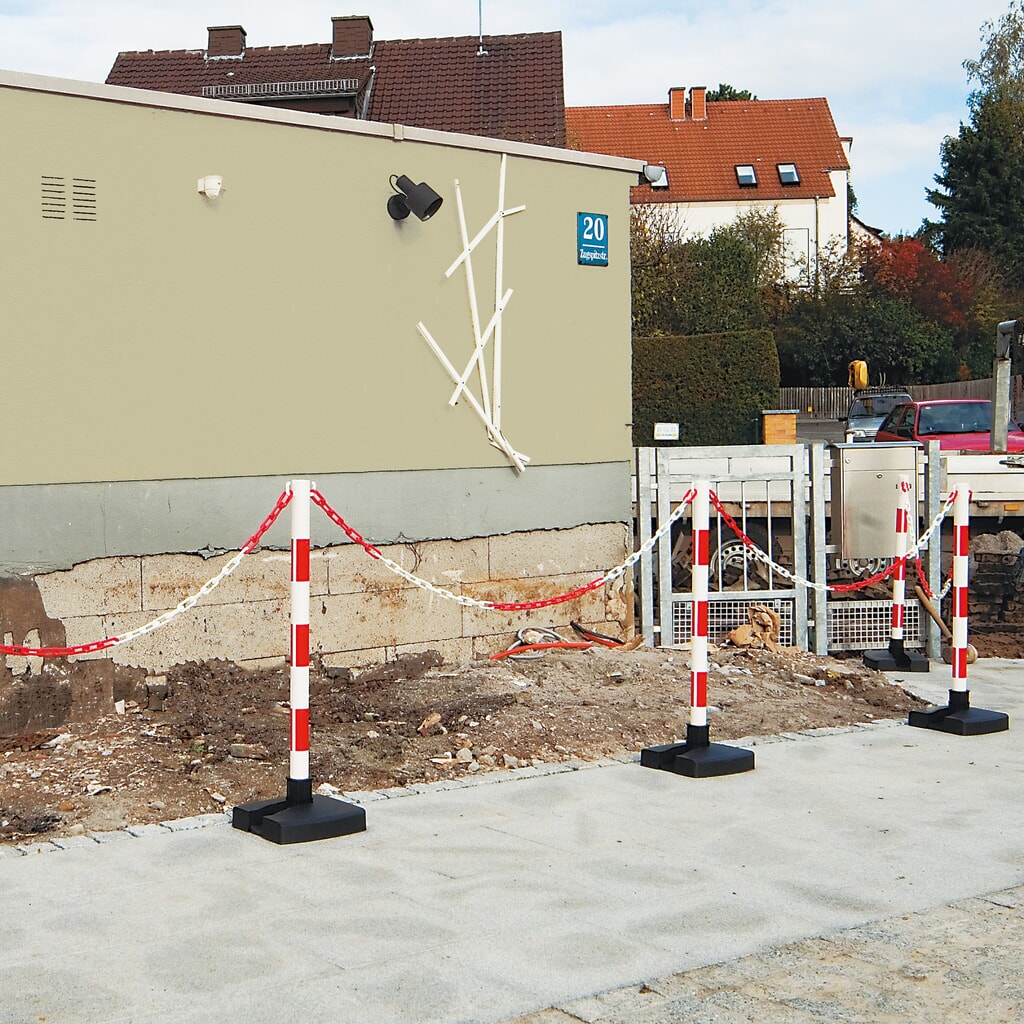 Chain post with foldable base, black/yellow Product image no. 2: Chain post with foldable base, black/yellow