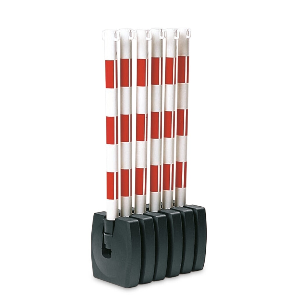 Product image: Chain post with foldable base, black/yellow