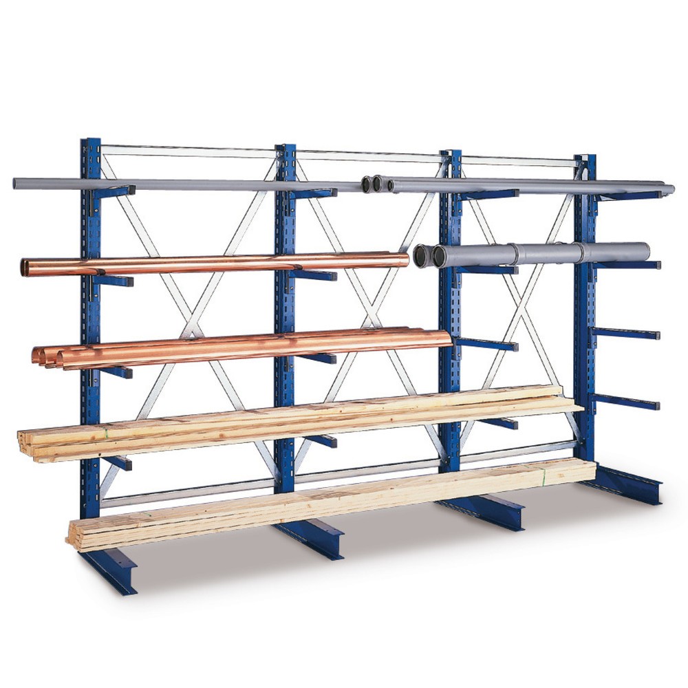 Product image: Complete package, META cantilever rack, single-sided, HxWxD 2,000 x 3,154 x 400 mm