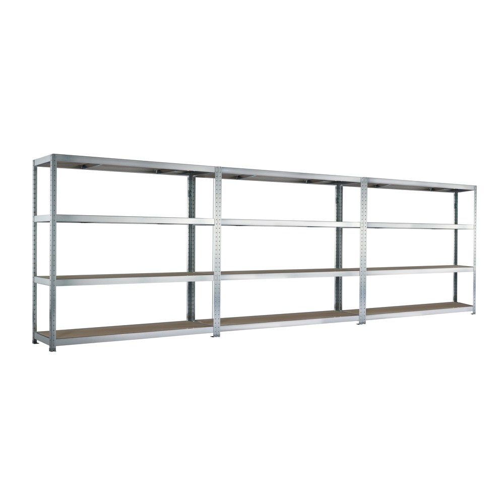 Product image: Complete package, META wide-span rack, with chipboard, HxWxD 2,470 x 6,000 x 600 mm