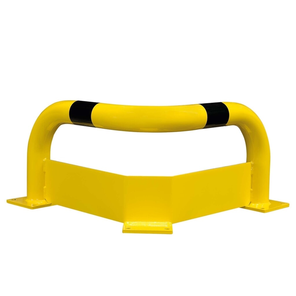 Corner hoop guard with underride barrier, indoor use, HxW 350 x 600 mm Product image: Corner hoop guard with underride barrier, indoor use, HxW 350 x 600 mm