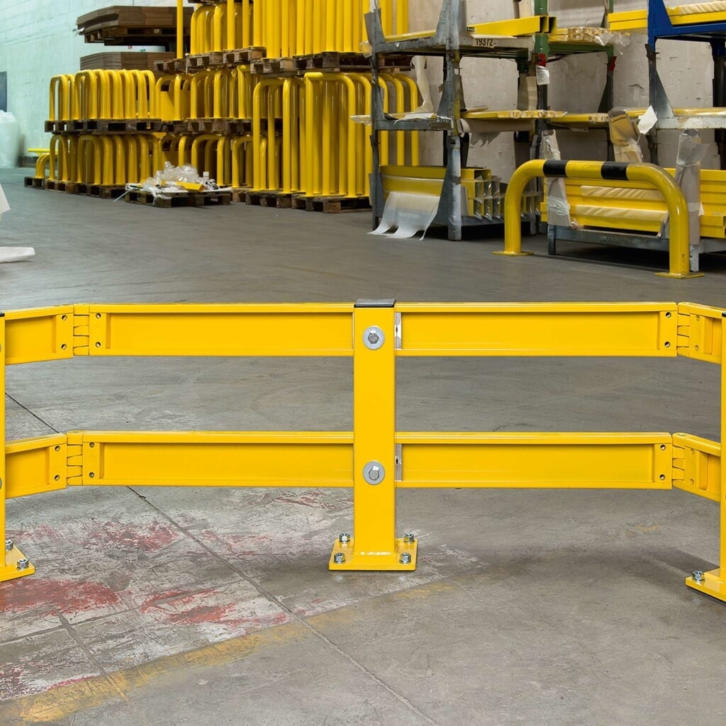 MORAVIA corner board joint for C-profile barrier board, plastic-coated, yellow Product image no. 3: MORAVIA corner board joint for C-profile barrier board, plastic-coated, yellow