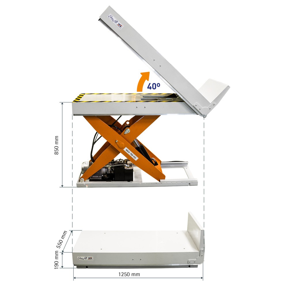 Product image no. 2: EdmoLift® scissor lift table with tilt function
