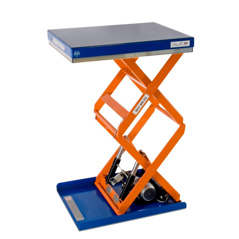 Product image: EdmoLift® T-series double-scissor lift table, LC 500 kg, platform dimensions 900 x 700 mm
