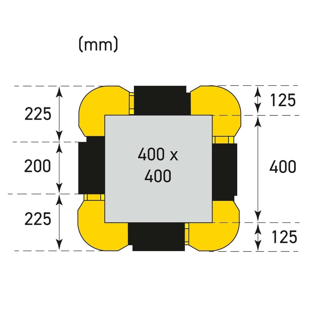 Extension element for MORAVIA column collision protection, width 200 mm Product image no. 3: Extension element for MORAVIA column collision protection, width 200 mm