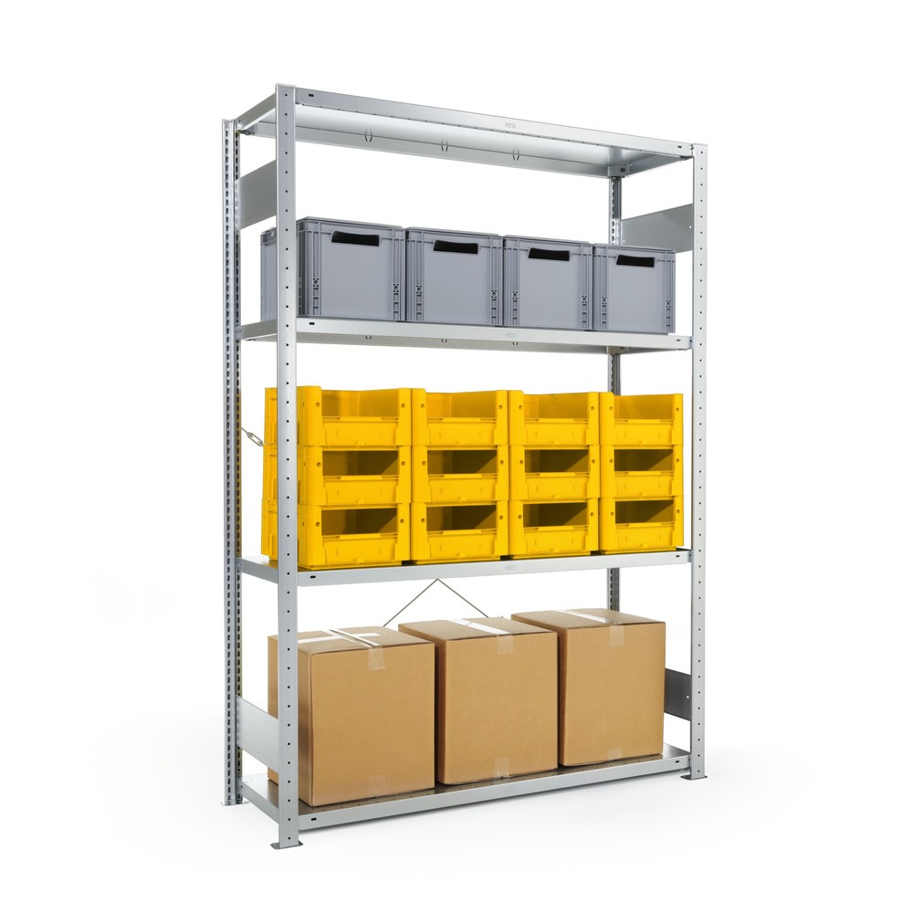 Product image: META wide-span rack, single-row, BU, galvanised, HxWxD 3,000 x 1,300 x 400 mm