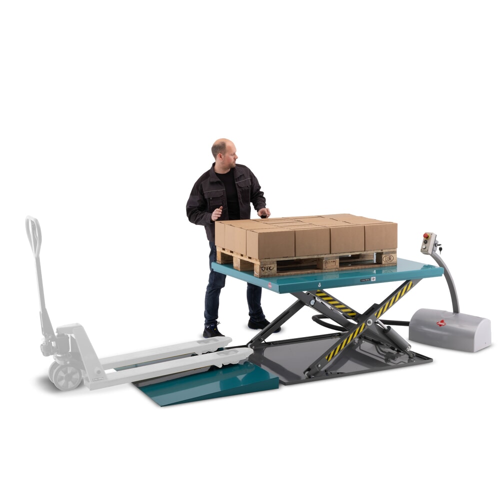 Produktabbildung Nr. 4: Ameise® flat scissor lift table, closed, capacity 1,000 kg, platform dimensions 1,450 x 1,140 mm