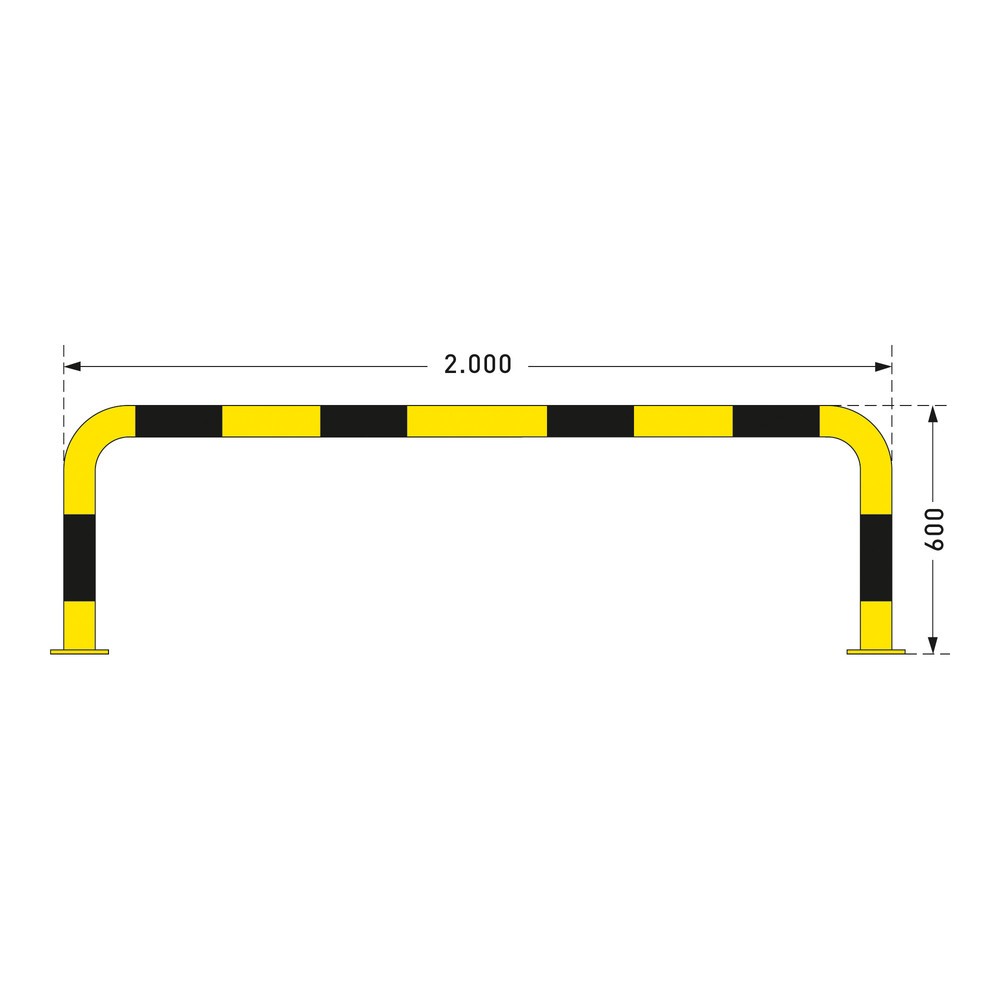 Produktabbildung Nr. 2: Hoop guard for outdoor use, Ø 76 mm, HxW 600 x 2,000 mm