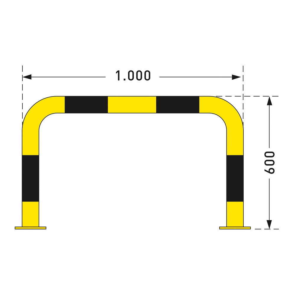 Produktabbildung Nr. 4: Hoop guard for outdoor use, Ø 76 mm, HxW 600 x 1,000 mm