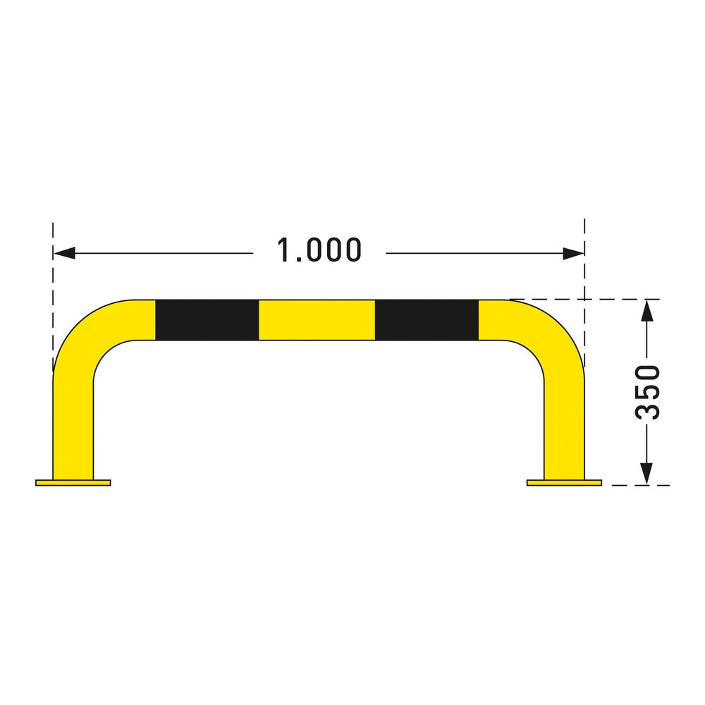 Produktabbildung Nr. 2: Hoop guard for outdoor use, Ø 76 mm, HxW 350 x 1,000 mm