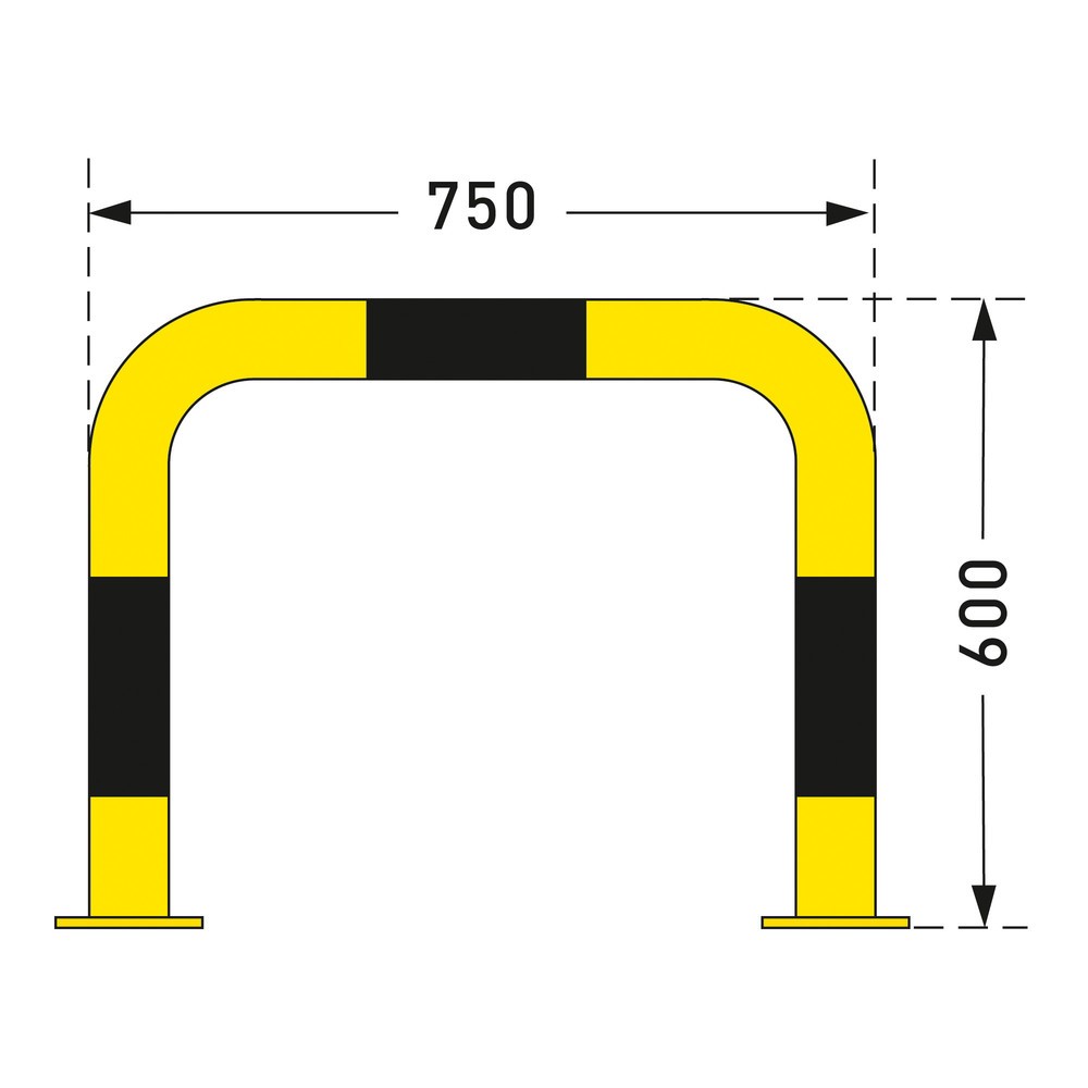 Produktabbildung Nr. 2: Hoop guard for outdoor use, Ø 76 mm, HxW 600 x 750 mm