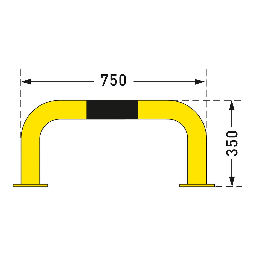 Produktabbildung Nr. 3: Hoop guard for outdoor use, Ø 76 mm, HxW 350 x 750 mm
