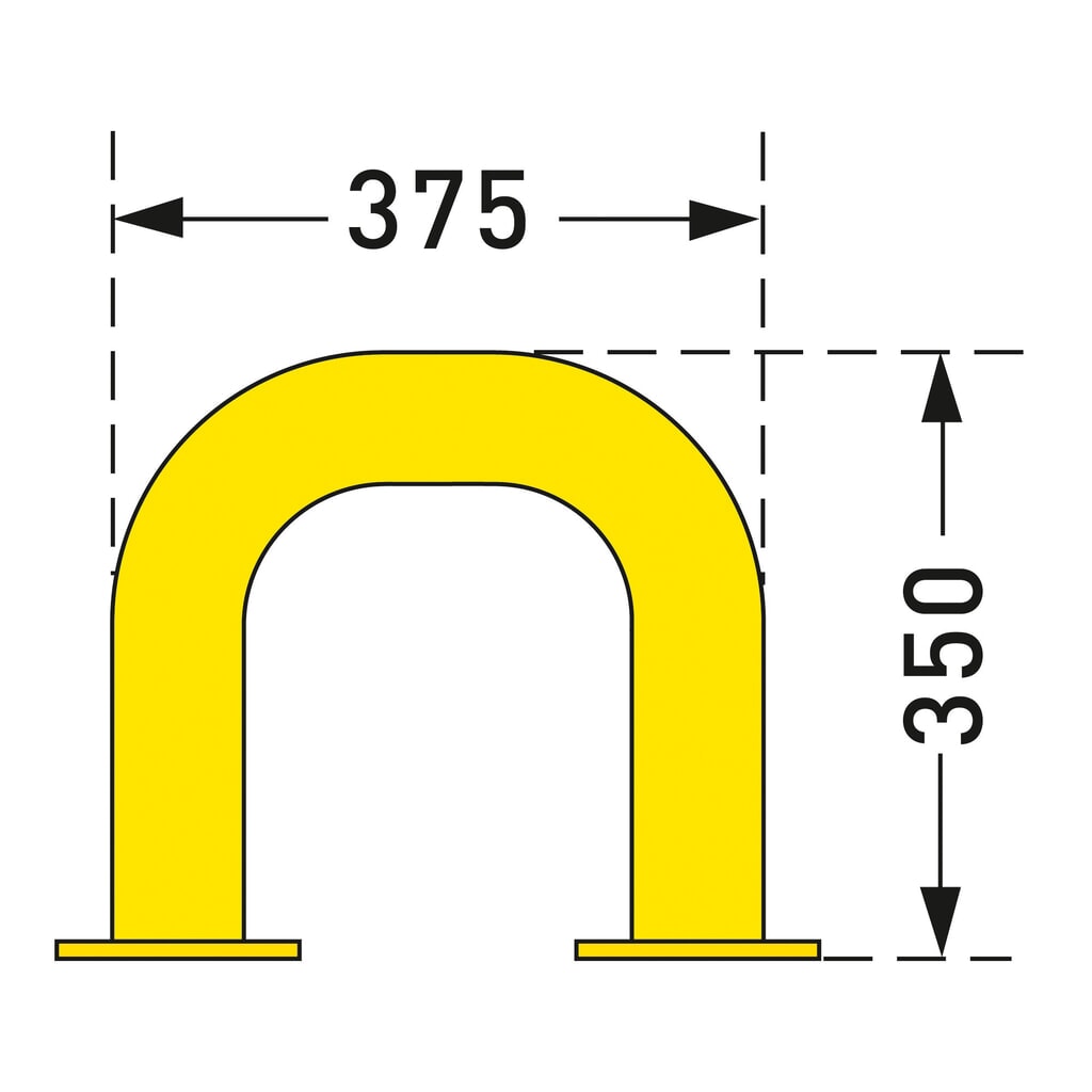 Hoop guard for outdoor use, Ø 76 mm, HxW 350 x 375 mm Product image no. 2: Hoop guard for outdoor use, Ø 76 mm, HxW 350 x 375 mm