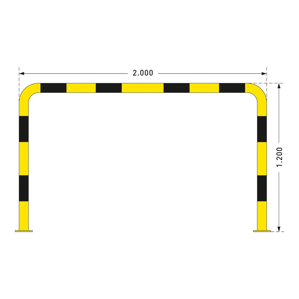 Produktabbildung Nr. 2: Hoop guard for outdoor use, Ø 76 mm, HxW 1,200 x 2,000 mm