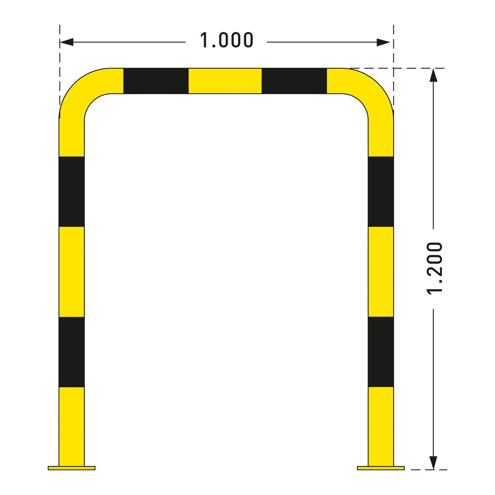 Produktabbildung Nr. 4: Hoop guard for outdoor use, Ø 76 mm, HxW 1,200 x 1,000 mm