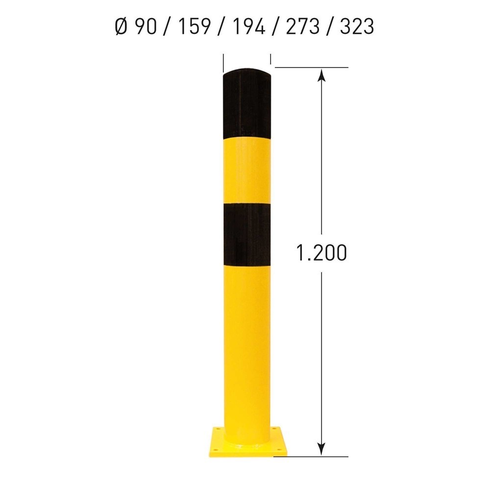 Produktabbildung Nr. 4: MORAVIA impact protection bollard, for ground anchoring, outdoor use, height 1,200 mm, Ø 273 mm