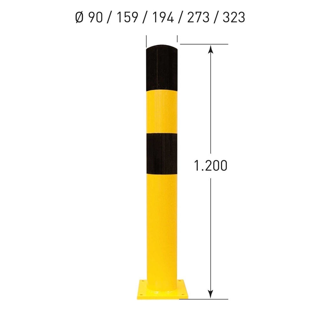 MORAVIA impact protection bollard, for ground anchoring, outdoor use, height 1,200 mm, Ø 159 mm Product image no. 3: MORAVIA impact protection bollard, for ground anchoring, outdoor use, height 1,200 mm, Ø 159 mm