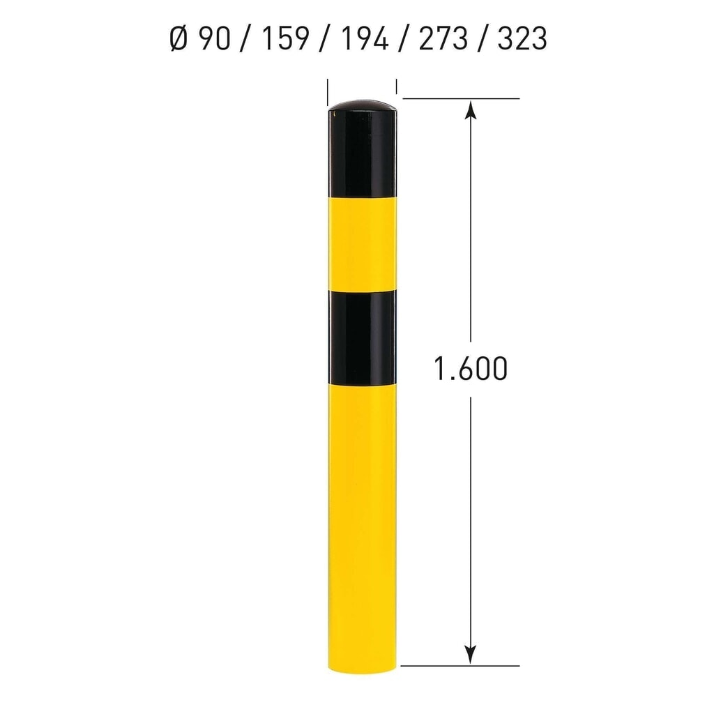 Product image no. 5: MORAVIA impact protection bollard, for setting in concrete, outdoor use, height 1,600 mm, Ø 273 mm